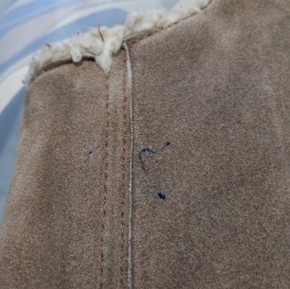 VTG 70s or 80s leather sherpa vest made in Mexico 🇲🇽 size medium - Picture 8 of 9